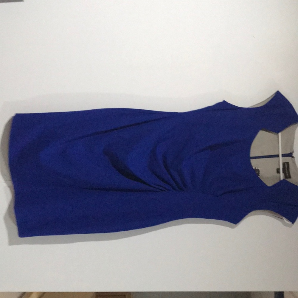 Dana Buchman royal blue side gathered dress - New